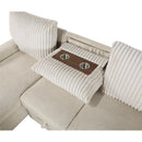  Homelegance Gallatin 9605BE*2LCRL 2 pc Sectional with Left Chaise and Drop-Down Cup holders, Storage Pouch, Pull-out Bed and Hidden Storage IMAGE 9