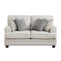 Manufacturer Color_Sand -- Homelegance Bradford Stationary Fabric Loveseat IMAGE 1
