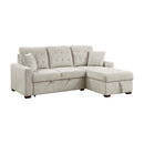  Homelegance Waitsfield 9816SN*2LLRC 2 pc Sectional with Right Chaise, Pull-out Bed and Hidden Storage IMAGE 2