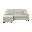  Homelegance Waitsfield 9816SN*2LCRL 2 pc Sectional with Left Chaise, Pull-out Bed and Hidden Storage IMAGE 1
