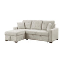  Homelegance Waitsfield 9816SN*2LCRL 2 pc Sectional with Left Chaise, Pull-out Bed and Hidden Storage IMAGE 2