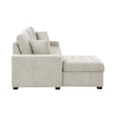  Homelegance Waitsfield 9816SN*2LCRL 2 pc Sectional with Left Chaise, Pull-out Bed and Hidden Storage IMAGE 3