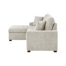  Homelegance Waitsfield 9816SN*2LCRL 2 pc Sectional with Left Chaise, Pull-out Bed and Hidden Storage IMAGE 4