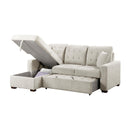  Homelegance Waitsfield 9816SN*2LCRL 2 pc Sectional with Left Chaise, Pull-out Bed and Hidden Storage IMAGE 6