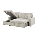  Homelegance Waitsfield 9816SN*2LCRL 2 pc Sectional with Left Chaise, Pull-out Bed and Hidden Storage IMAGE 8