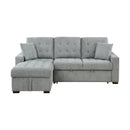  Homelegance Waitsfield 9816GY*2LCRL 2 pc Sectional with Left Chaise, Pull-out Bed and Hidden Storage IMAGE 1