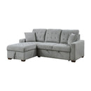  Homelegance Waitsfield 9816GY*2LCRL 2 pc Sectional with Left Chaise, Pull-out Bed and Hidden Storage IMAGE 2