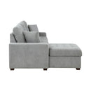  Homelegance Waitsfield 9816GY*2LCRL 2 pc Sectional with Left Chaise, Pull-out Bed and Hidden Storage IMAGE 3