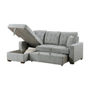  Homelegance Waitsfield 9816GY*2LCRL 2 pc Sectional with Left Chaise, Pull-out Bed and Hidden Storage IMAGE 6