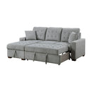  Homelegance Waitsfield 9816GY*2LCRL 2 pc Sectional with Left Chaise, Pull-out Bed and Hidden Storage IMAGE 7