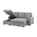  Homelegance Waitsfield 9816GY*2LCRL 2 pc Sectional with Left Chaise, Pull-out Bed and Hidden Storage IMAGE 8