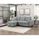  Homelegance Waitsfield 9816GY*2LCRL 2 pc Sectional with Left Chaise, Pull-out Bed and Hidden Storage IMAGE 9