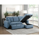  Homelegance Waitsfield 9816BU*2LLRC 2 pc Sectional with Right Chaise, Pull-out Bed and Hidden Storage IMAGE 10