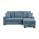  Homelegance Waitsfield 9816BU*2LLRC 2 pc Sectional with Right Chaise, Pull-out Bed and Hidden Storage IMAGE 1