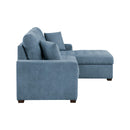  Homelegance Waitsfield 9816BU*2LLRC 2 pc Sectional with Right Chaise, Pull-out Bed and Hidden Storage IMAGE 3