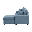 Homelegance Waitsfield 9816BU*2LLRC 2 pc Sectional with Right Chaise, Pull-out Bed and Hidden Storage IMAGE 4