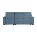  Homelegance Waitsfield 9816BU*2LLRC 2 pc Sectional with Right Chaise, Pull-out Bed and Hidden Storage IMAGE 5