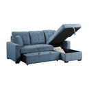  Homelegance Waitsfield 9816BU*2LLRC 2 pc Sectional with Right Chaise, Pull-out Bed and Hidden Storage IMAGE 6