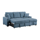  Homelegance Waitsfield 9816BU*2LLRC 2 pc Sectional with Right Chaise, Pull-out Bed and Hidden Storage IMAGE 7