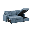  Homelegance Waitsfield 9816BU*2LLRC 2 pc Sectional with Right Chaise, Pull-out Bed and Hidden Storage IMAGE 8