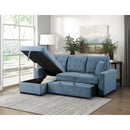  Homelegance Waitsfield 9816BU*2LCRL 2 pc Sectional with Left Chaise, Pull-out Bed and Hidden Storage IMAGE 10