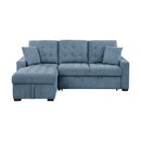 Homelegance Waitsfield 9816BU*2LCRL 2 pc Sectional with Left Chaise, Pull-out Bed and Hidden Storage IMAGE 1