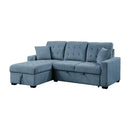  Homelegance Waitsfield 9816BU*2LCRL 2 pc Sectional with Left Chaise, Pull-out Bed and Hidden Storage IMAGE 2