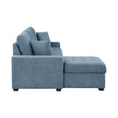  Homelegance Waitsfield 9816BU*2LCRL 2 pc Sectional with Left Chaise, Pull-out Bed and Hidden Storage IMAGE 3