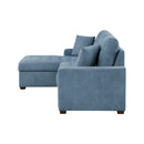  Homelegance Waitsfield 9816BU*2LCRL 2 pc Sectional with Left Chaise, Pull-out Bed and Hidden Storage IMAGE 4