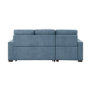  Homelegance Waitsfield 9816BU*2LCRL 2 pc Sectional with Left Chaise, Pull-out Bed and Hidden Storage IMAGE 5