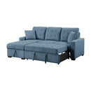  Homelegance Waitsfield 9816BU*2LCRL 2 pc Sectional with Left Chaise, Pull-out Bed and Hidden Storage IMAGE 7