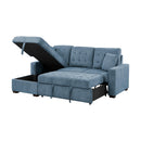  Homelegance Waitsfield 9816BU*2LCRL 2 pc Sectional with Left Chaise, Pull-out Bed and Hidden Storage IMAGE 8