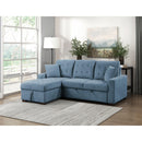  Homelegance Waitsfield 9816BU*2LCRL 2 pc Sectional with Left Chaise, Pull-out Bed and Hidden Storage IMAGE 9