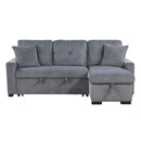  Homelegance Rhett 9649DG*SC 3 pc Reversible Sectional with Pull-out Bed and Hidden Storage IMAGE 1