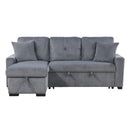  Homelegance Rhett 9649DG*SC 3 pc Reversible Sectional with Pull-out Bed and Hidden Storage IMAGE 2
