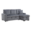  Homelegance Rhett 9649DG*SC 3 pc Reversible Sectional with Pull-out Bed and Hidden Storage IMAGE 3