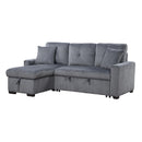  Homelegance Rhett 9649DG*SC 3 pc Reversible Sectional with Pull-out Bed and Hidden Storage IMAGE 4