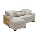  Homelegance Pompano 9630BE*2LC2R Sectional with Left Chaise, Pull-out Bed and Hidden Storage, Charging Ports IMAGE 6