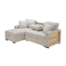  Homelegance Pompano 9630BE*2LC2R Sectional with Left Chaise, Pull-out Bed and Hidden Storage, Charging Ports IMAGE 7