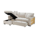  Homelegance Pompano 9630BE*2LC2R Sectional with Left Chaise, Pull-out Bed and Hidden Storage, Charging Ports IMAGE 8