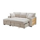  Homelegance Pompano 9630BE*2LC2R Sectional with Left Chaise, Pull-out Bed and Hidden Storage, Charging Ports IMAGE 9