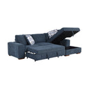  Manufacturer Color_Blue -- Homelegance Raife Fabric 3 pc Sectional IMAGE 10