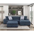  Manufacturer Color_Blue -- Homelegance Raife Fabric 3 pc Sectional IMAGE 14
