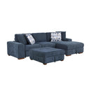  Manufacturer Color_Blue -- Homelegance Raife Fabric 3 pc Sectional IMAGE 1
