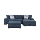  Manufacturer Color_Blue -- Homelegance Raife Fabric 3 pc Sectional IMAGE 2
