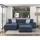  Manufacturer Color_Blue -- Homelegance Raife Fabric 3 pc Sectional IMAGE 14