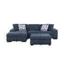  Manufacturer Color_Blue -- Homelegance Raife Fabric 3 pc Sectional IMAGE 2