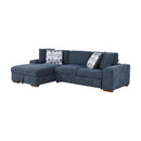  Manufacturer Color_Blue -- Homelegance Raife Fabric 3 pc Sectional IMAGE 4