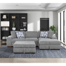  Manufacturer Color_Grey -- Raife 9624GY*32LRC 3 pc Sectional with Right Chaise and Ottoman IMAGE 14
