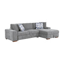  Manufacturer Color_Grey -- Raife 9624GY*32LRC 3 pc Sectional with Right Chaise and Ottoman IMAGE 4